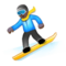 Snowboarder - Black emoji on Samsung
